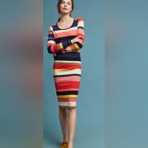 ANTHROPOLOGIE Vivid Stripe Column Dress